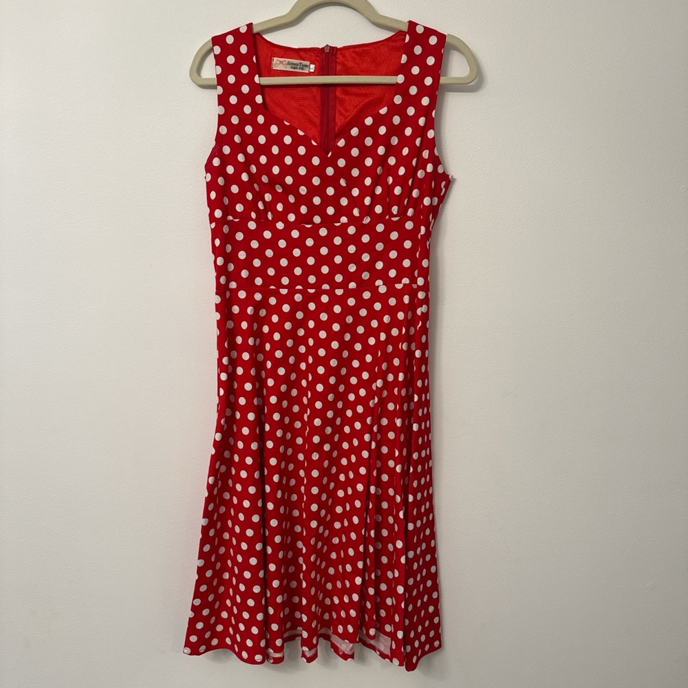 Red and White Polka Dot Dress